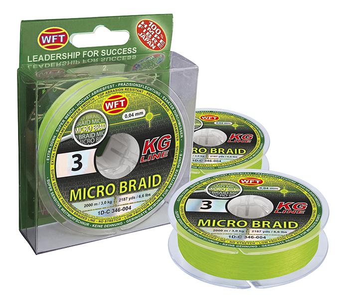 MICRO BRAID KG LINE 0,03mm/2,50kg/150m/žluto-zelená